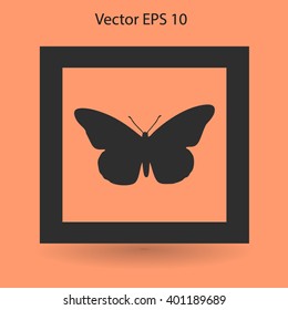 butterfly framed vector illustration