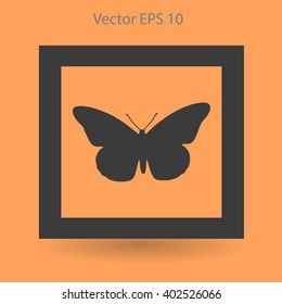 butterfly framed vector illustration
