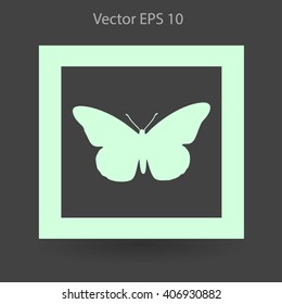 butterfly framed vector illustration