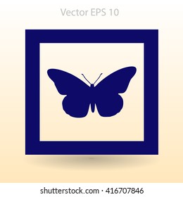 butterfly framed vector illustration