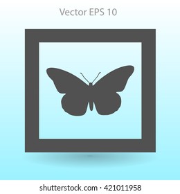 butterfly framed vector illustration