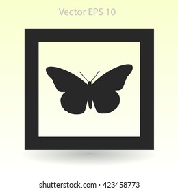 butterfly framed vector illustration
