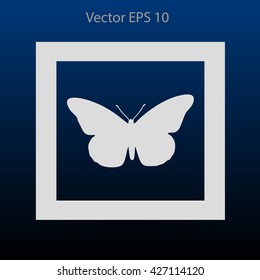 butterfly framed vector illustration