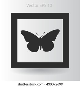 butterfly framed vector illustration