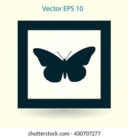 butterfly framed vector illustration