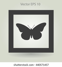 butterfly framed vector illustration