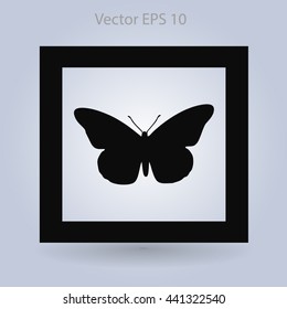 butterfly framed vector illustration