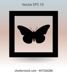 butterfly framed vector illustration