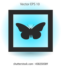 butterfly framed vector illustration