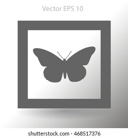 butterfly framed vector illustration