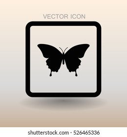 ilustração de vetor com moldura de borboleta