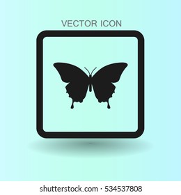 ilustración vectorial con marco de mariposa