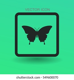 ilustración vectorial con marco de mariposa