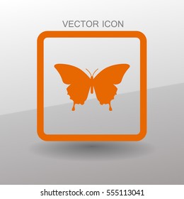 ilustración vectorial con marco de mariposa
