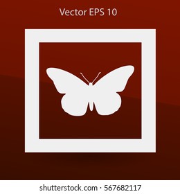 butterfly framed vector illustration