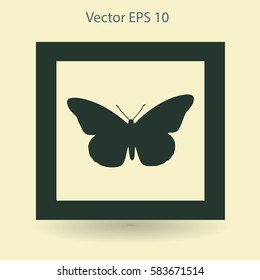 butterfly framed vector illustration