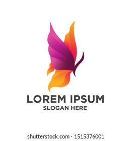 Butterfly Full Colour logo template