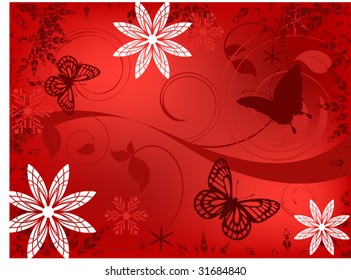 butterfly fun over gradient mesh