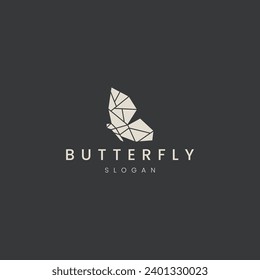 Butterfly geometric logo icon design