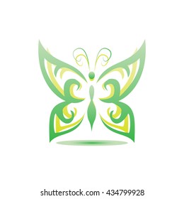 butterfly geometric sign. Pattern symbol. Vector illustration. fashion graphic design. Fashion graphic. Beauty concept. Modern stylish abstract texture, textile, wrapping and decoration, wallpaper.