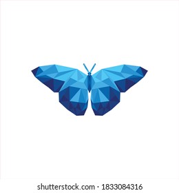 butterfly Geometric Triangle Logo Icon Design, butterfly Triangle