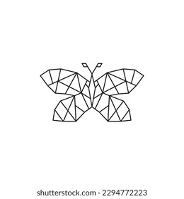 butterfly  geometry logo vector illustration isolated on white background