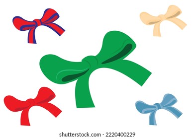 butterfly gift ribbon vector color butterfly ribbon
