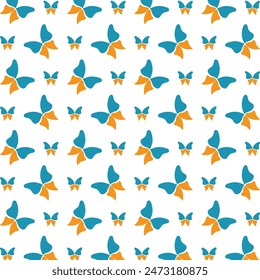 Butterfly gifted trendy multicolor repeating pattern vector illustration design