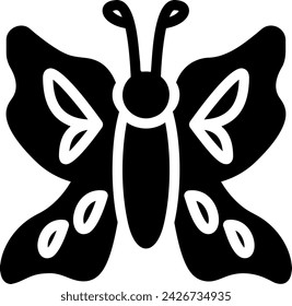 butterfly glyph icon illustration vector