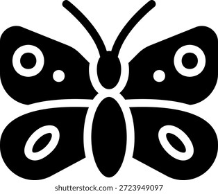 ícone de glifo borboleta ilustração vetor