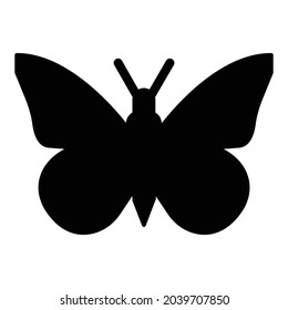 Icono vectorial estilo glifo de mariposa que puede modificar o editar fácilmente 