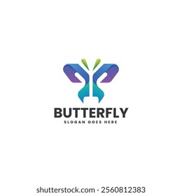 Butterfly Gradient Colorful Logo Template