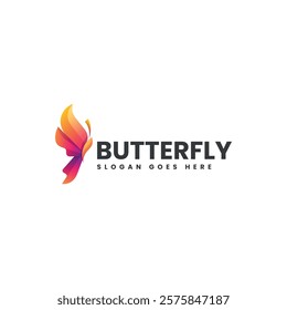 Butterfly Gradient Colorful Logo Template