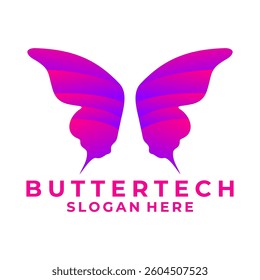 Butterfly gradient logo design. Modern logo design vector template