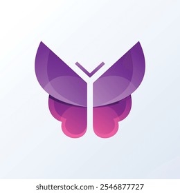 butterfly gradient logo vector beautyful branding company