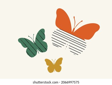butterfly graphic design vector art hand drawn