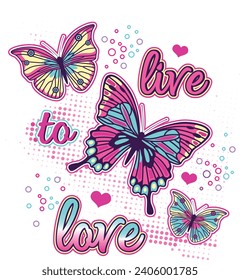 butterfly graphic tees for girl design