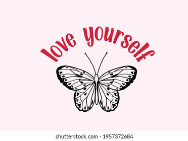 butterfly hand drawn design vector