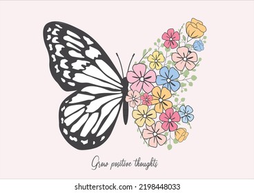 butterfly hand drawn design vector art 