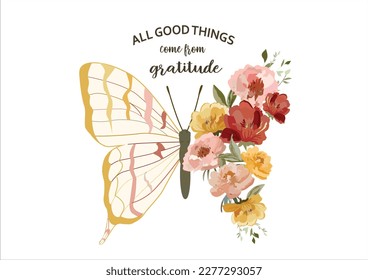 butterfly hand drawn design vector 