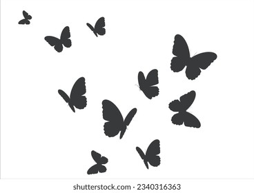 butterfly hand drawn design vector