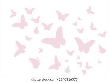 vector de diseño dibujado a mano de mariposa