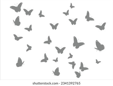 handgezeichneter Schmetterling-Vektorgrafik