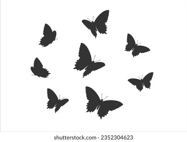 vector de diseño dibujado a mano de mariposa