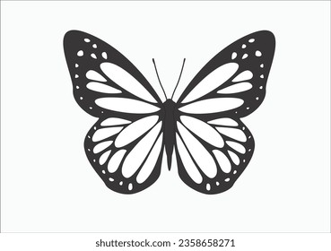 handgezeichneter Schmetterling-Vektorgrafik