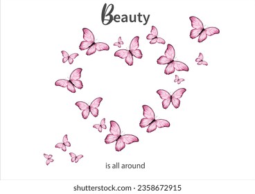 butterfly hand drawn design vector
