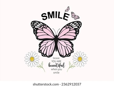 butterfly hand drawn design vector 