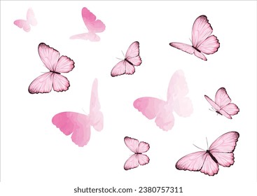 butterfly hand drawn design vector 