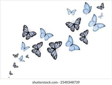 butterfly hand drawn design vector