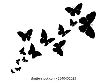 butterfly hand drawn design vector